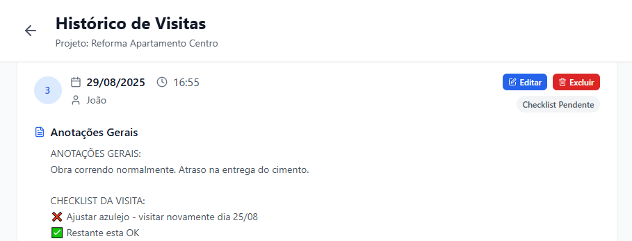 Histórico Centralizado